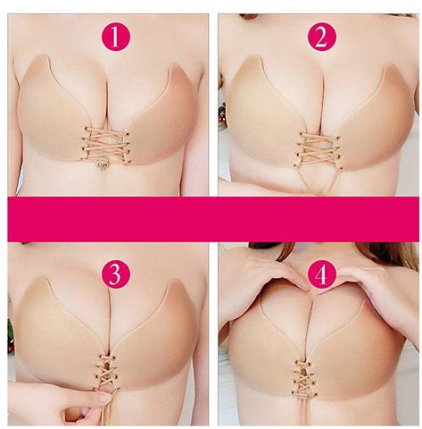 Image of Strapless Drawstrings Push Up Bra