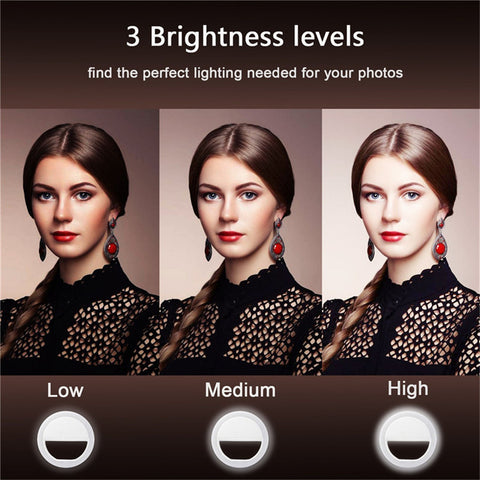 Image of USB Selfie Portable Led Ring Light for iPhone