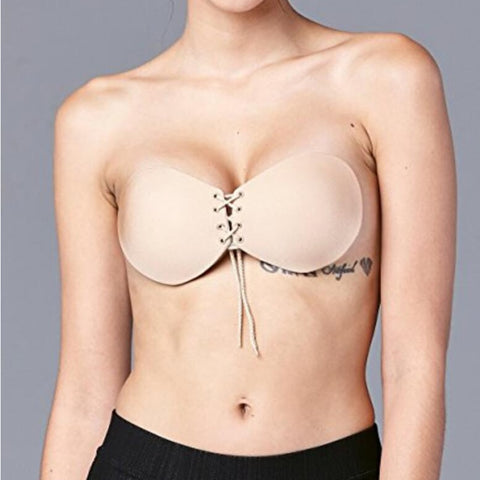 Image of Strapless Drawstrings Push Up Bra