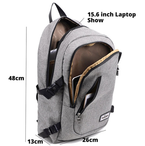 Image of Theft Proof USB Charging Backpack