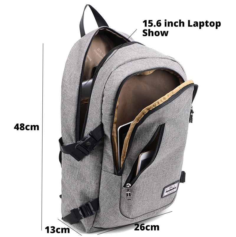 Theft Proof USB Charging Backpack